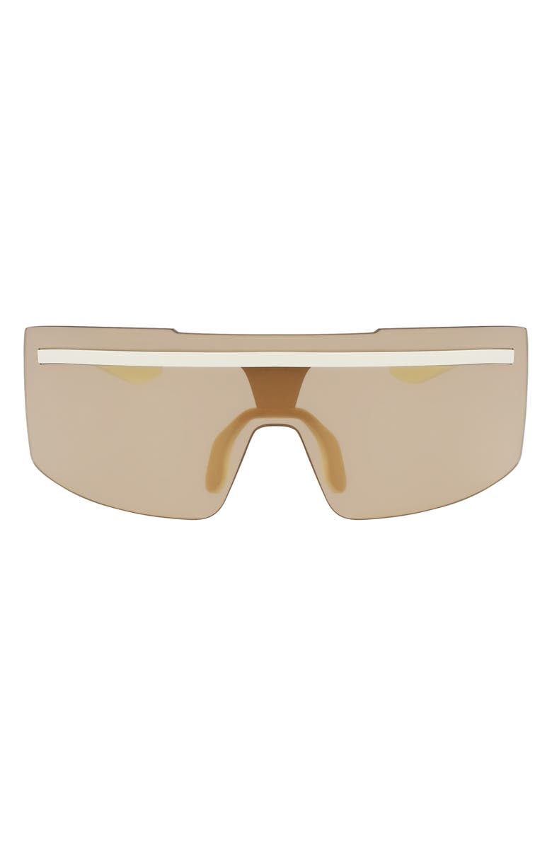 Nike Echo Shield 67mm Sunglasses, Main, color, Matte Coconut Milk / Gold Mir