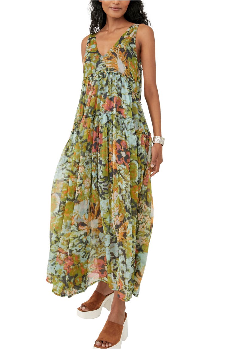 Julianna Floral Maxi Dress, Main, color, MISTY COMBO