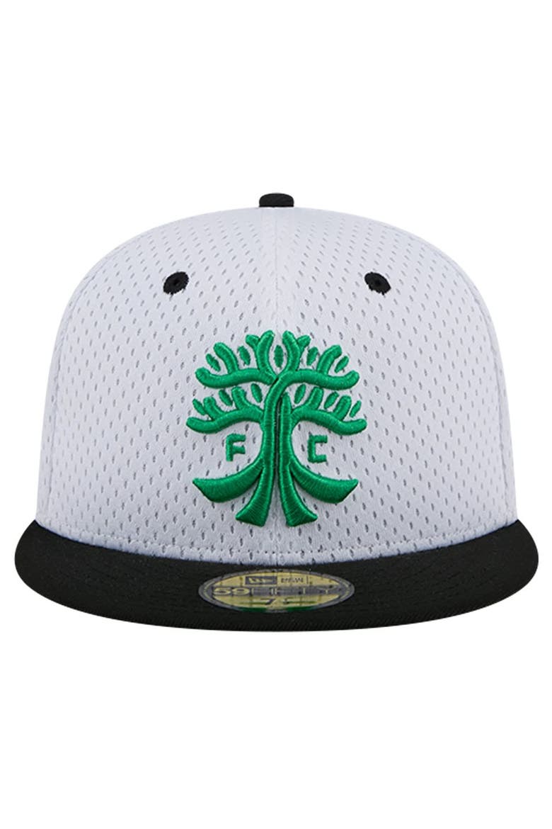 Men's New Era Gray Austin FC Throwback Mesh 59FIFTY Fitted Hat, Alternate, color, White