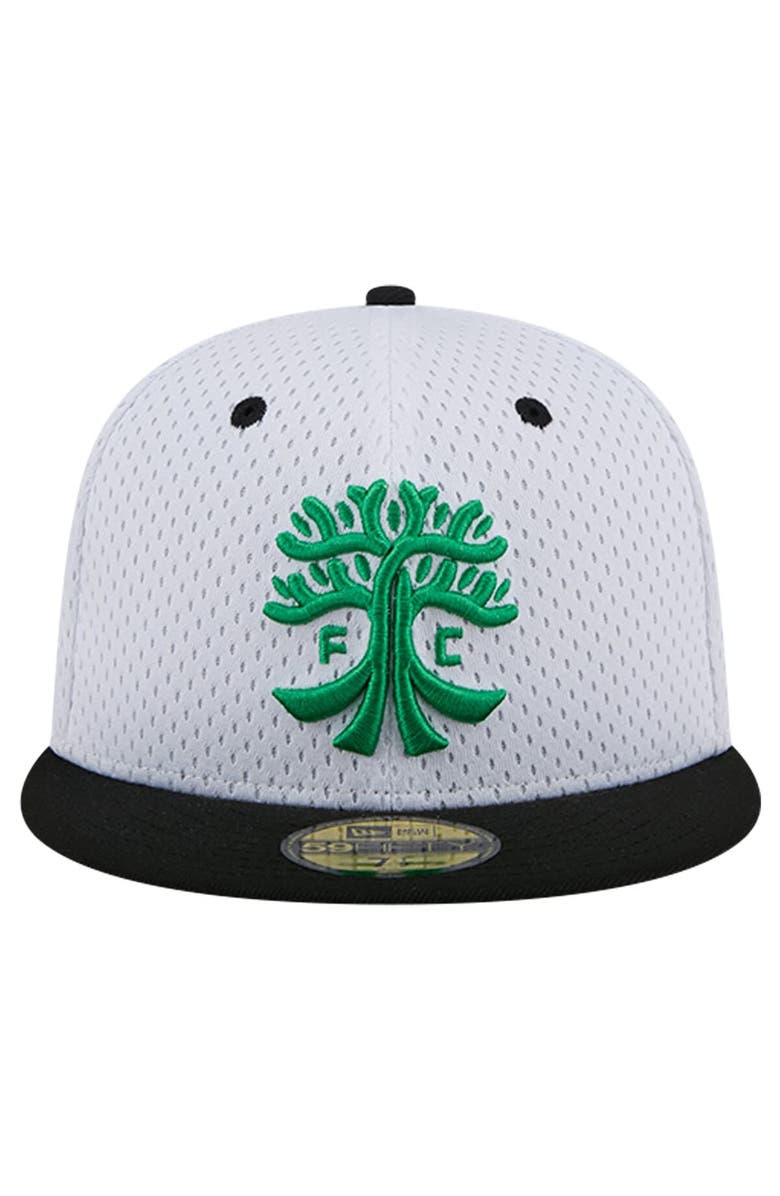 New Era Men's New Era Gray Austin FC Throwback Mesh 59FIFTY Fitted Hat, Alternate, color, White