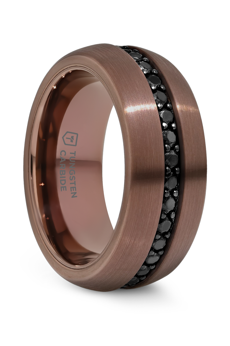 Artemis Tungsten Carbide Ring, Main, color, Espresso