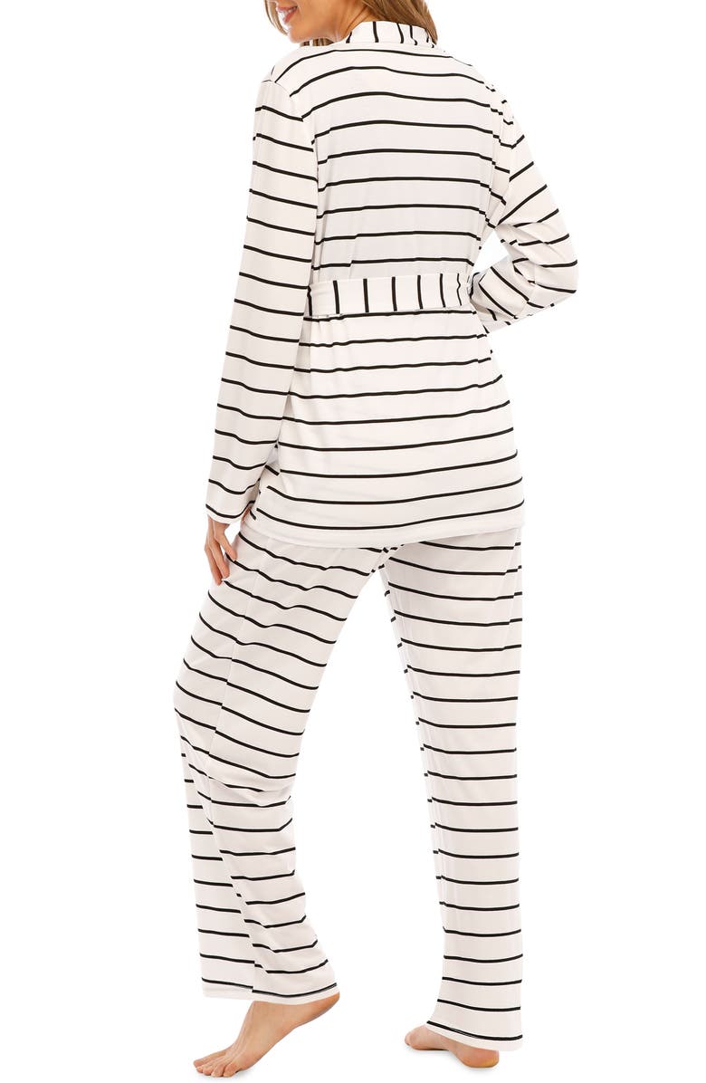 Savi Mom Riviera Tank, Pants & Robe Maternity Set, Alternate, color, 