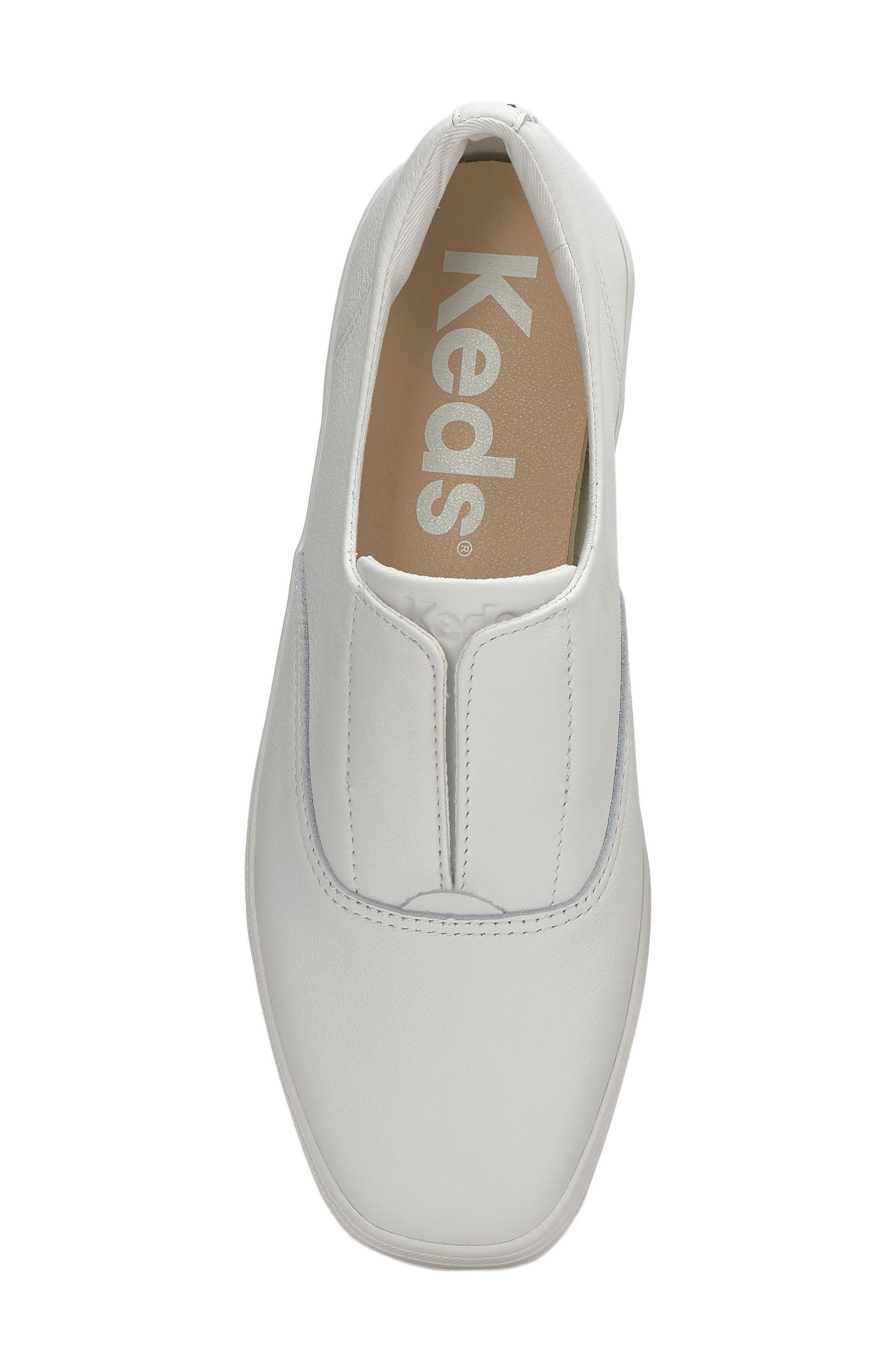 Square Toe Slip-On Sneaker, Alternate, color, SNOW WHITE