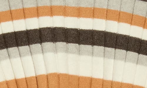 Vigoss Mossy Stripe Crewneck Sweater In Multi