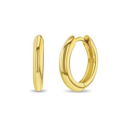 In Season Jewelry 14k Thick Polished Hoops in Gold at Nordstrom