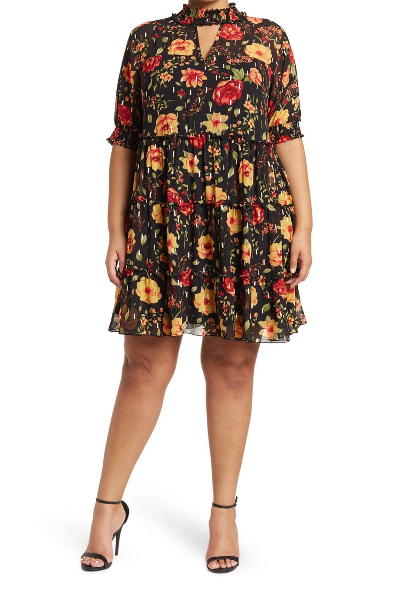 Marion Victorian Baby Doll Dress, Main, color, PAST MIDNIGHT