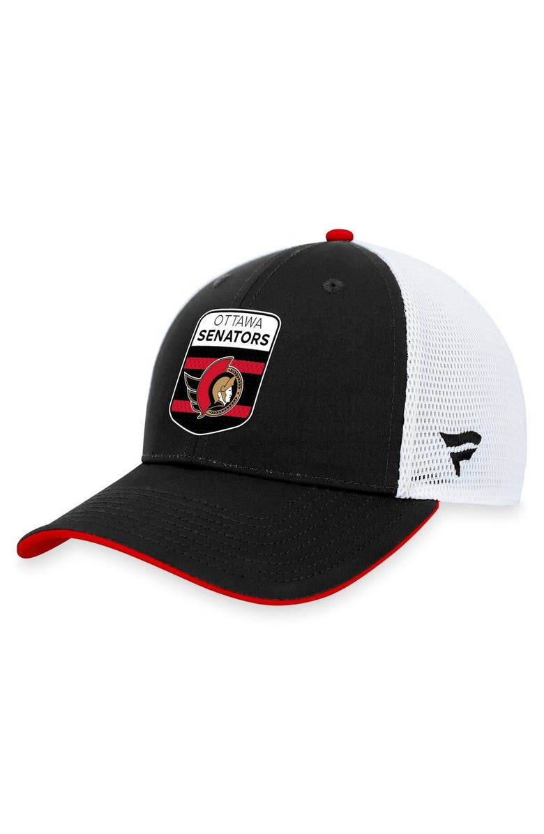 FANATICS Men's Fanatics Branded  Black Ottawa Senators 2023 NHL Draft On Stage Trucker Adjustable Hat, Main, color, 