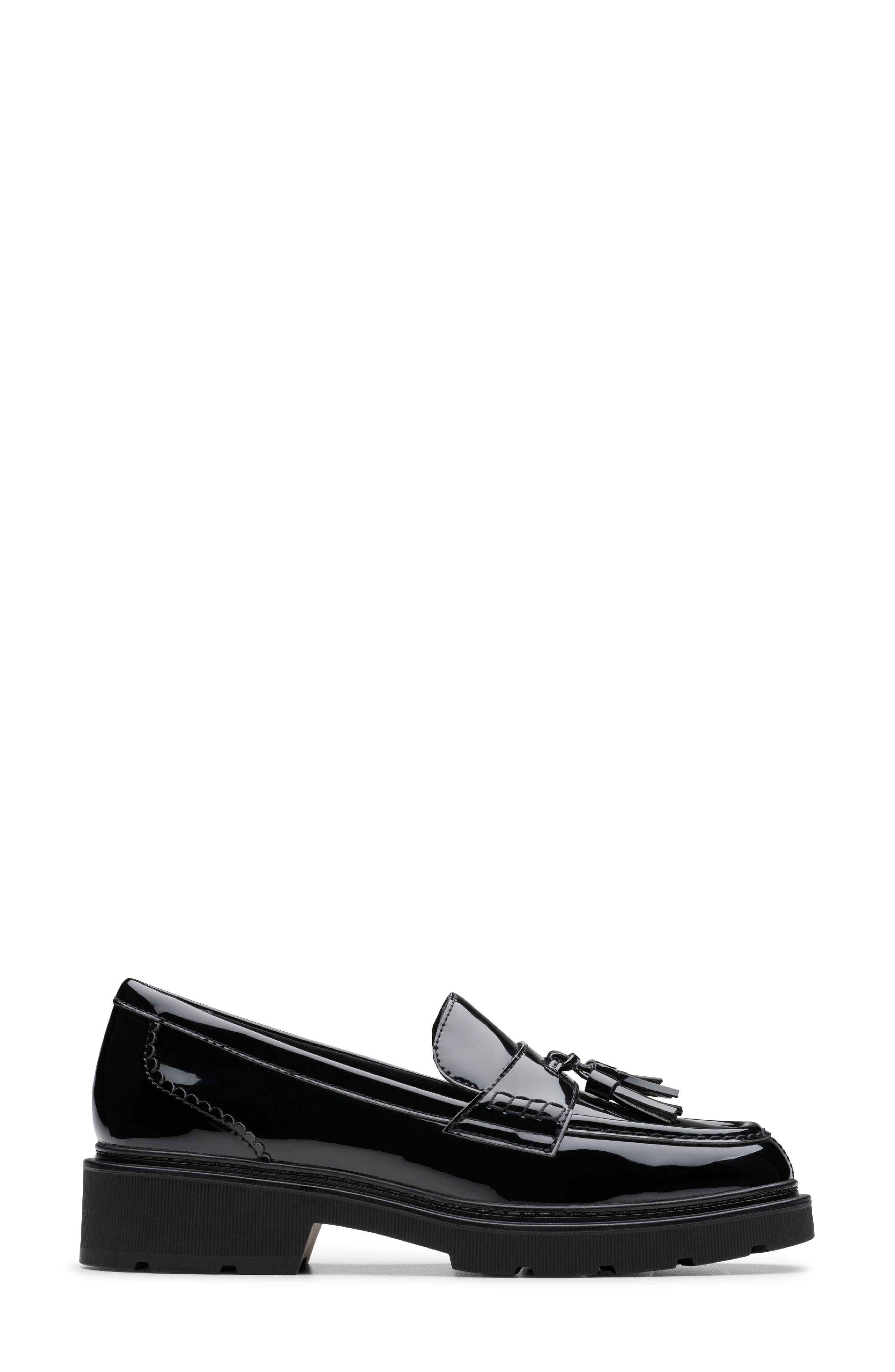 Lauryl Tassel Loafer, Alternate, color, BLACK PATENT