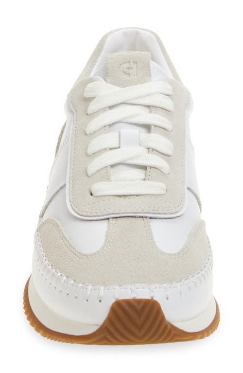 Cole Haan Grandpro Premier Sneaker In White/silver Birch Suede