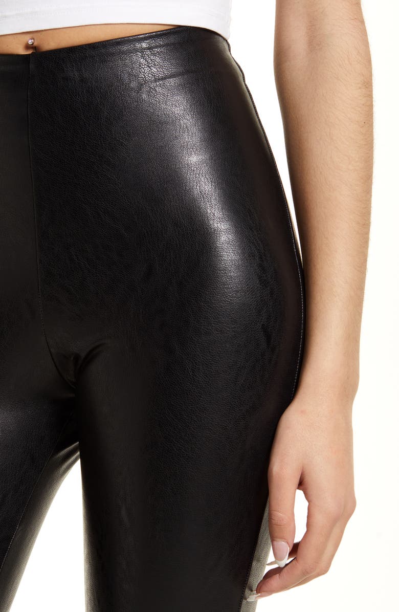 Commando Faux Leather Flare Leggings, Alternate, color, 