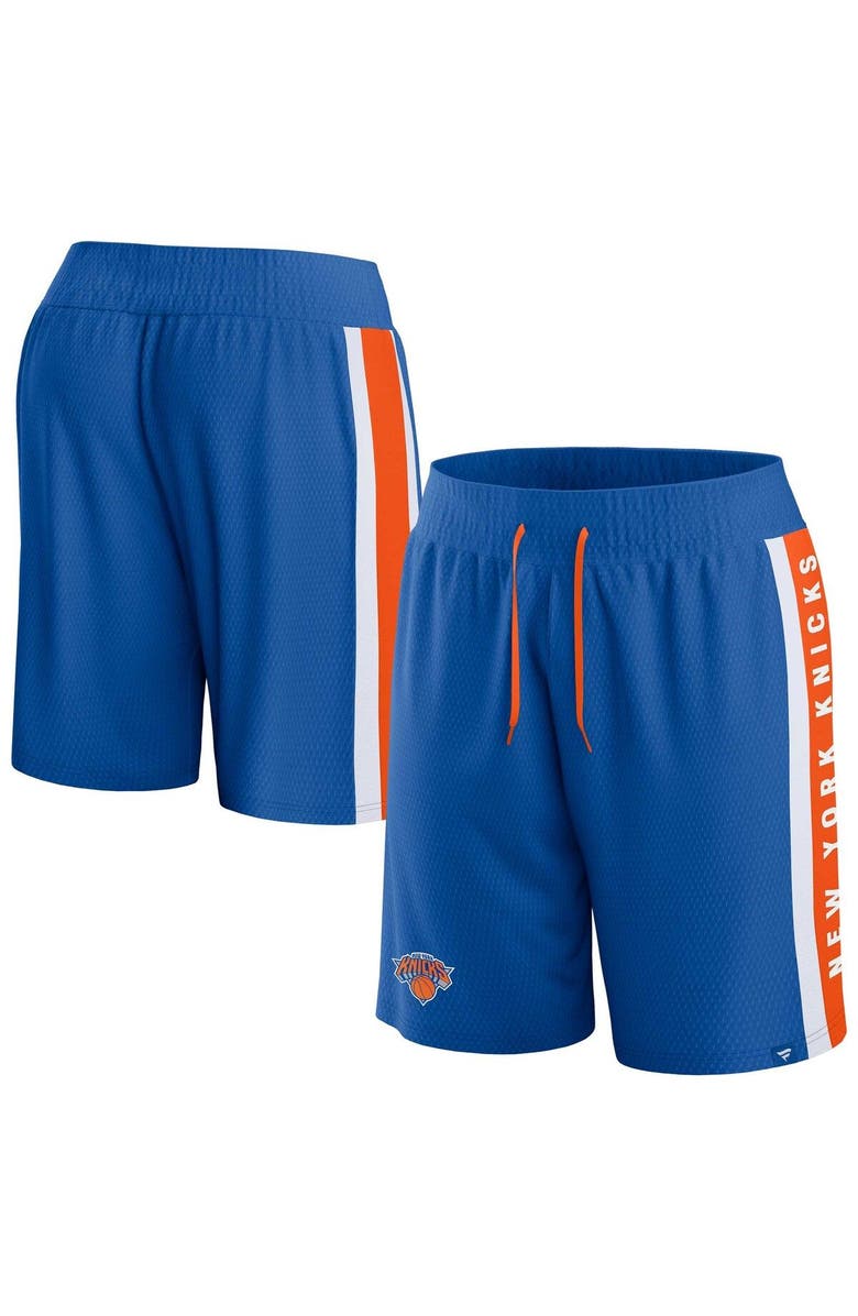 FANATICS Men's Fanatics Branded Blue New York Knicks Referee Iconic Mesh Shorts, Main, color, 