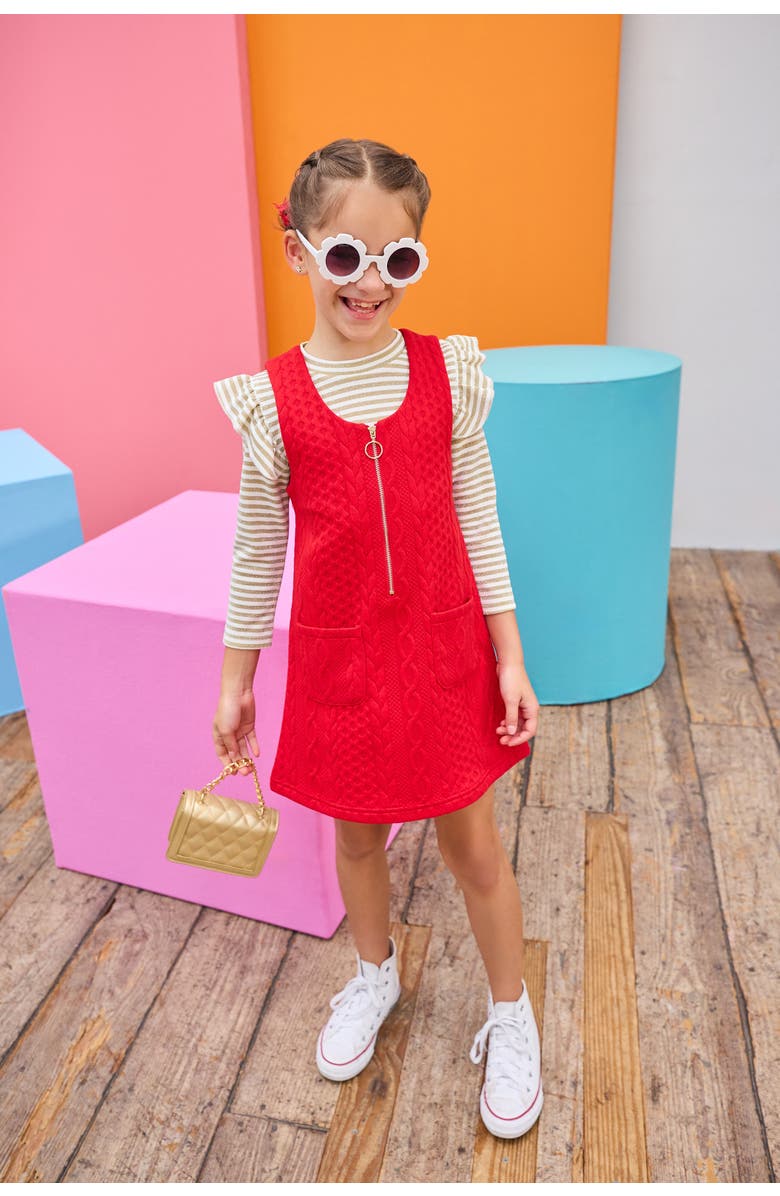 BISBY Kids' Sparkle Sadie Top, Alternate, color, Gold Stripe