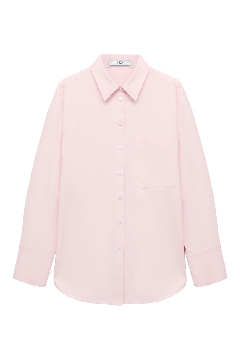 Oversize Button-Up Shirt, Alternate, color, PASTEL PINK