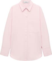 MANGO Oversize Button-Up Shirt