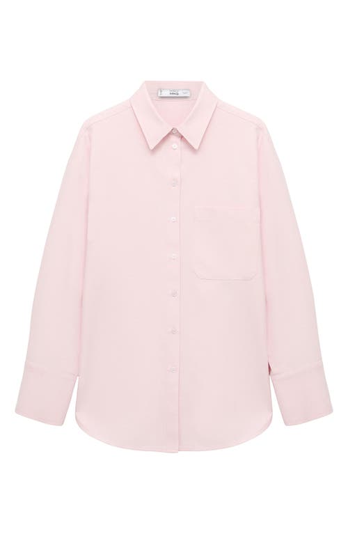 Mango Oversize Button-up Shirt In Animal Print
