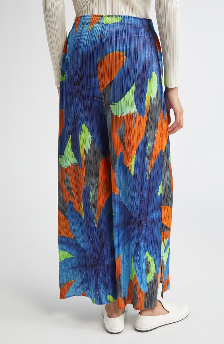 Pleats Please Issey Miyake Carnival Pleated Wide Leg Pants, Alternate, color, Gray