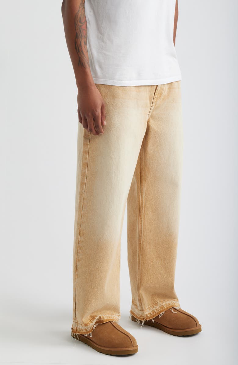 Elwood Released Hem Baggy Denim Pants, Alternate, color, Khaki