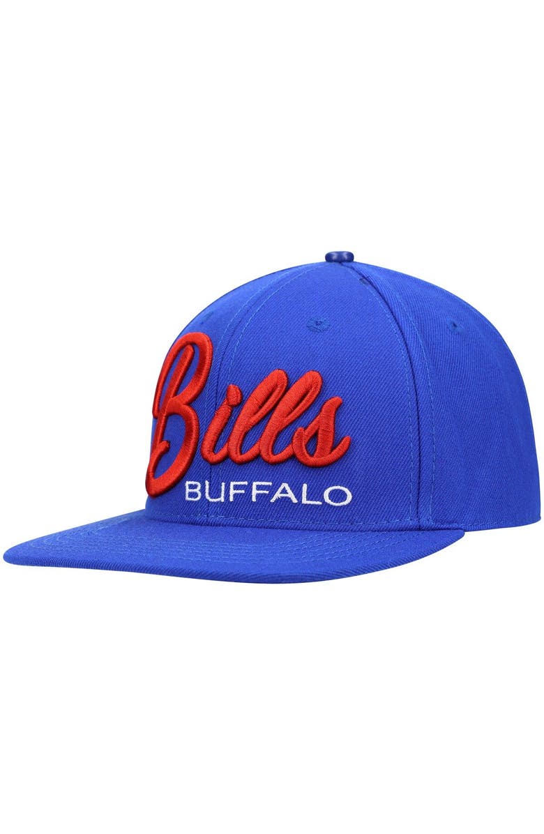 PRO STANDARD Men's Pro Standard Royal Buffalo Bills Script Wordmark Snapback Hat, Alternate, color, Royal