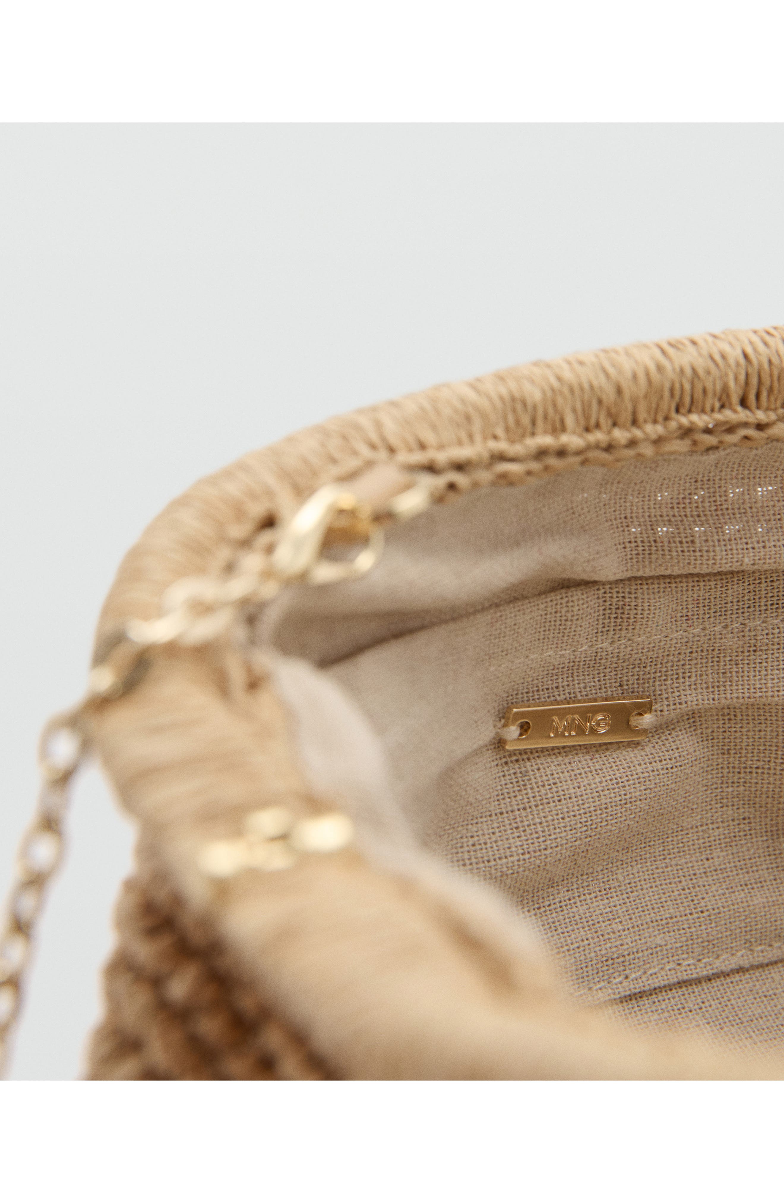 Natural Fiber Frame Clutch, Alternate, color, BEIGE