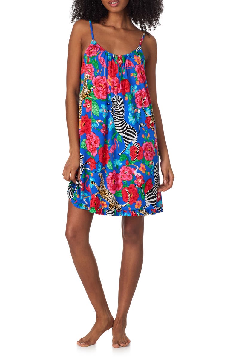 Room Service Pjs Print Long Chemise, Main, color,