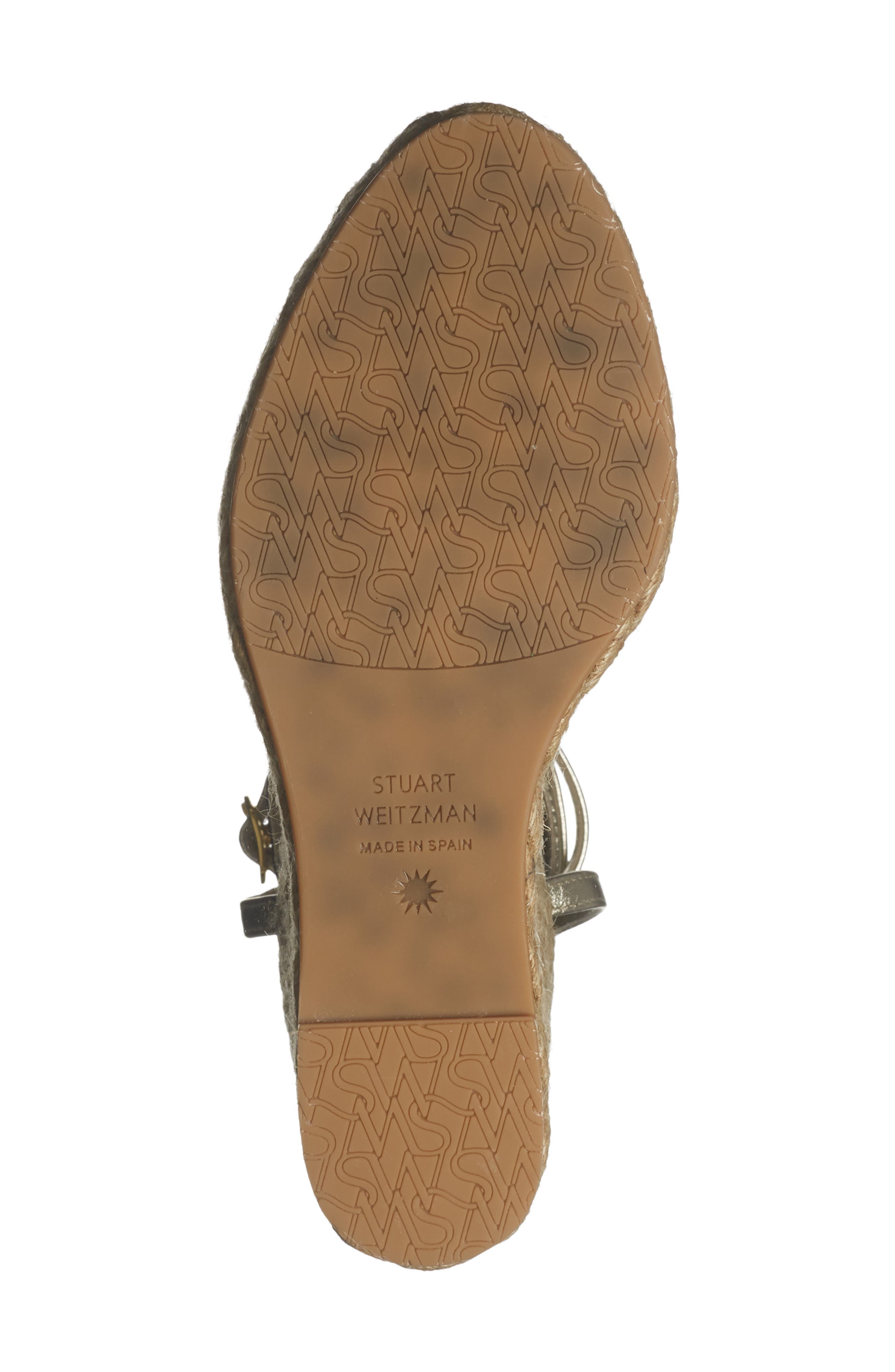 Stuart Weitzman Brylnde Espadrille Wedge Sandal, Alternate, color, Light Gold/ Natural