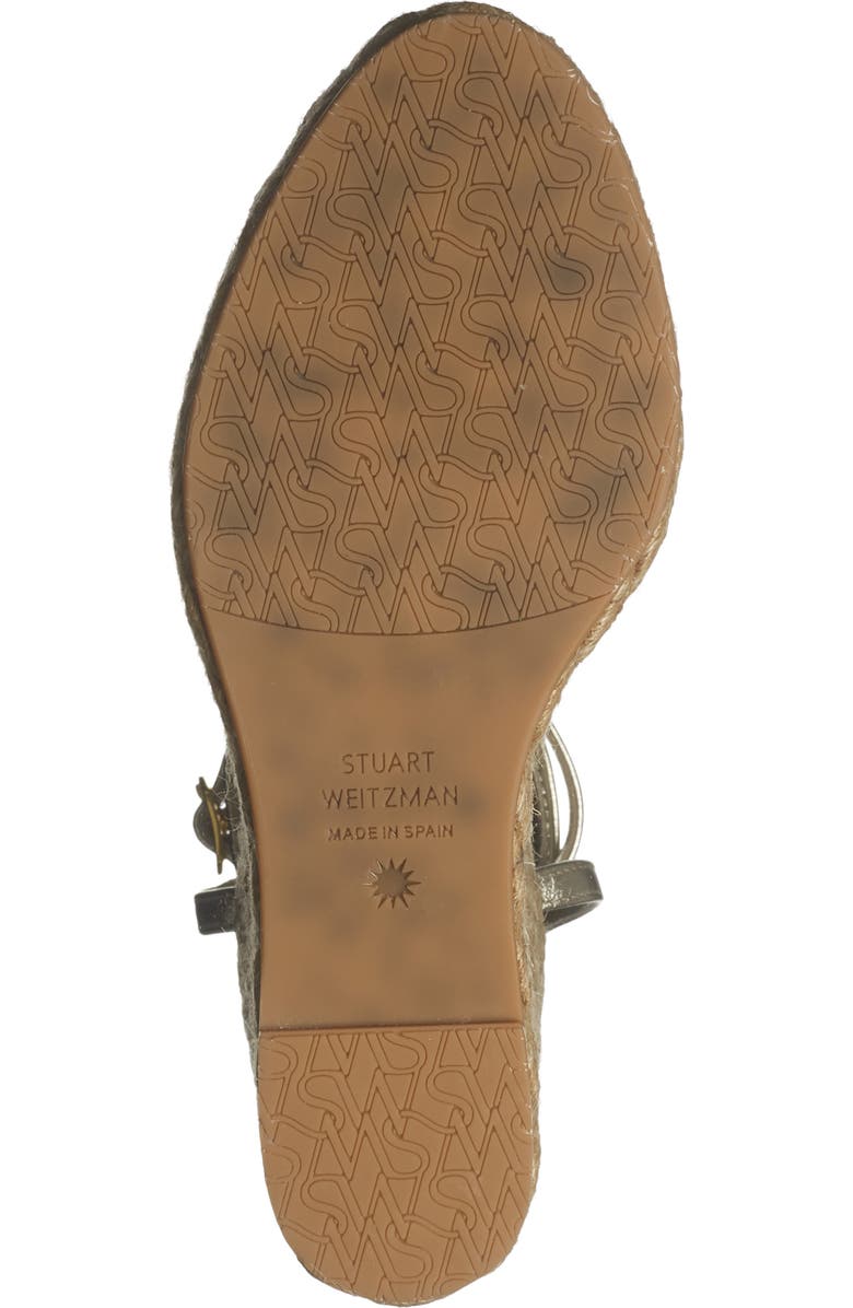 Stuart Weitzman Brylnde Espadrille Wedge Sandal, Alternate, color, Light Gold/ Natural