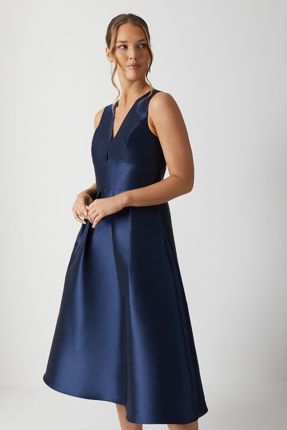 Twill Midi Bridesmaid Dress - image 4