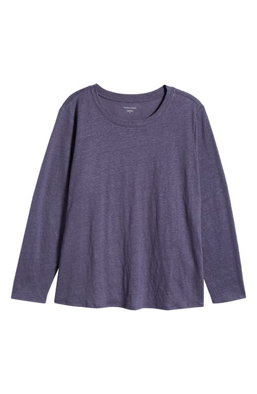 Eileen Fisher Long-sleeve Organic Linen Jersey Tee