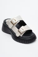 Forever & Always Shoes Joanes Leather Two-Strap Platform Sandal