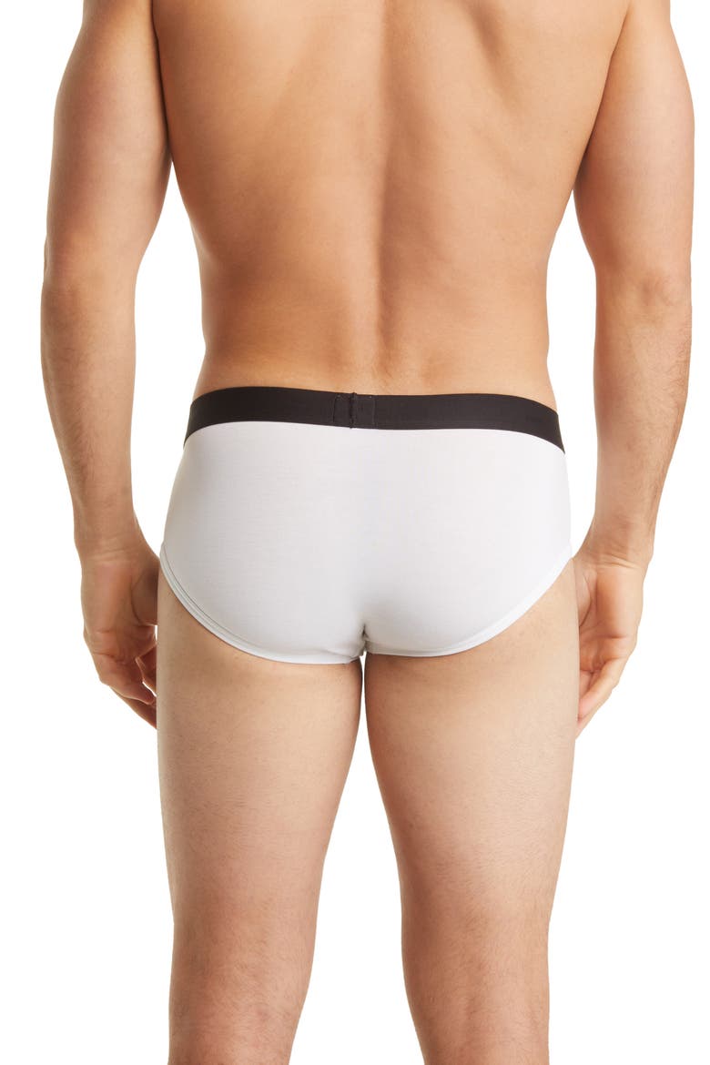 Stretch Briefs, Alternate, color, WHITE
