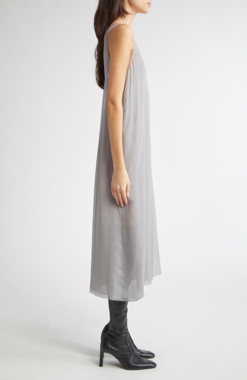 Totême Toteme Silk Chiffon Slipdress In Gray