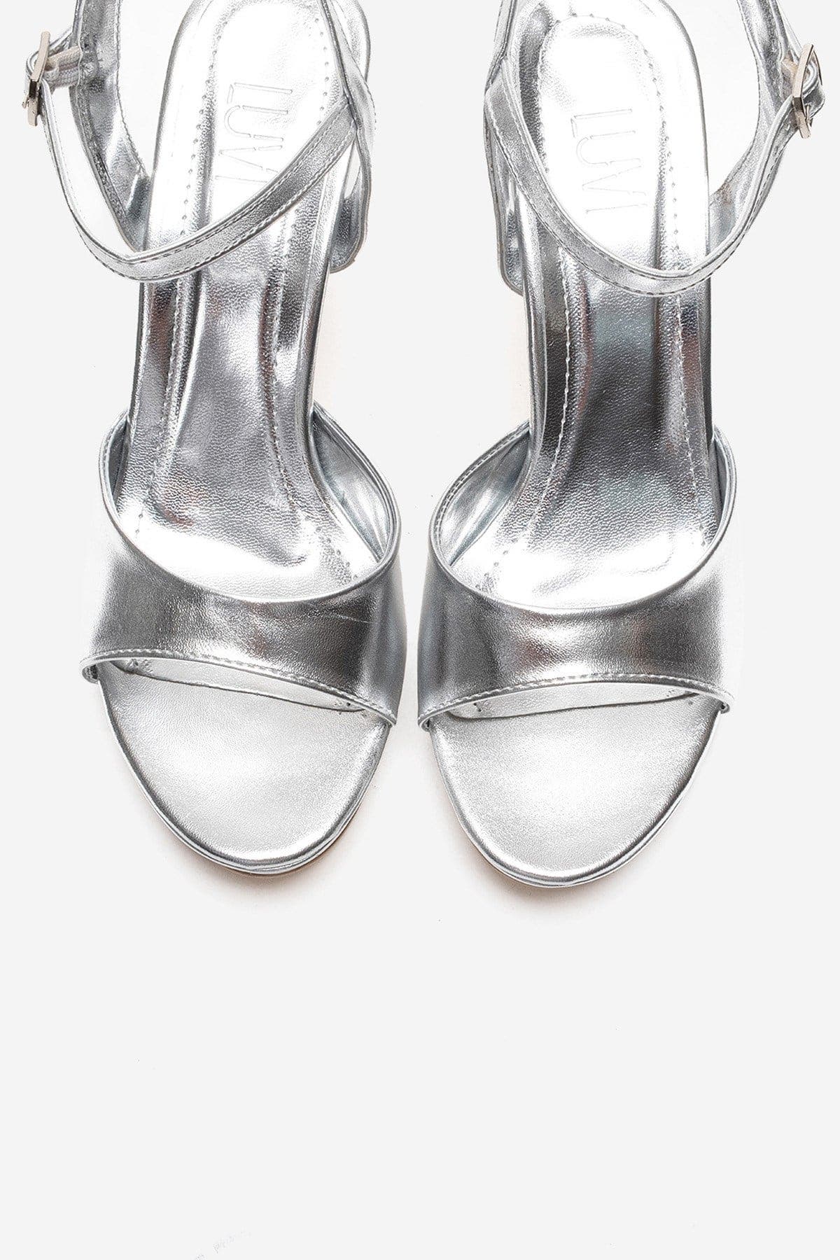 Poise Stiletto Sandal, Alternate, color, Silver
