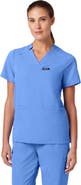 JAANUU Helia Women's 3-Pocket Slim Notched V-Neck Scrub Top