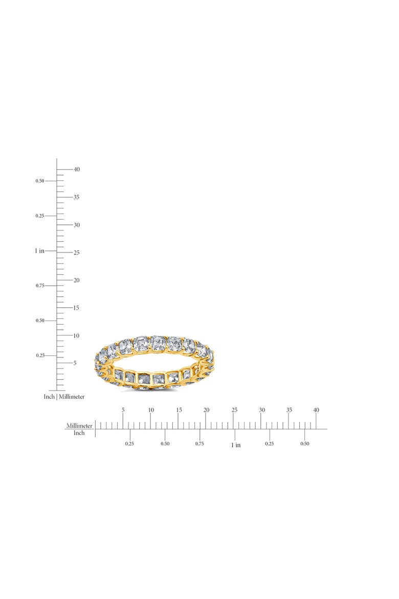 Asscher Cubic Zirconia Eternity Band Ring, Alternate, color, 18KYG/ CLEAR STONE