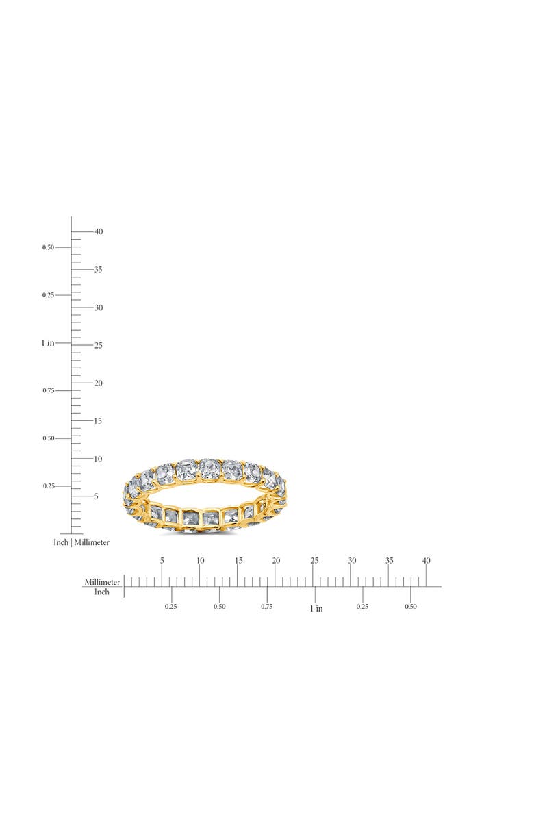 Crislu Asscher Cubic Zirconia Eternity Band Ring, Alternate, color, 18Kyg/ Clear Stone