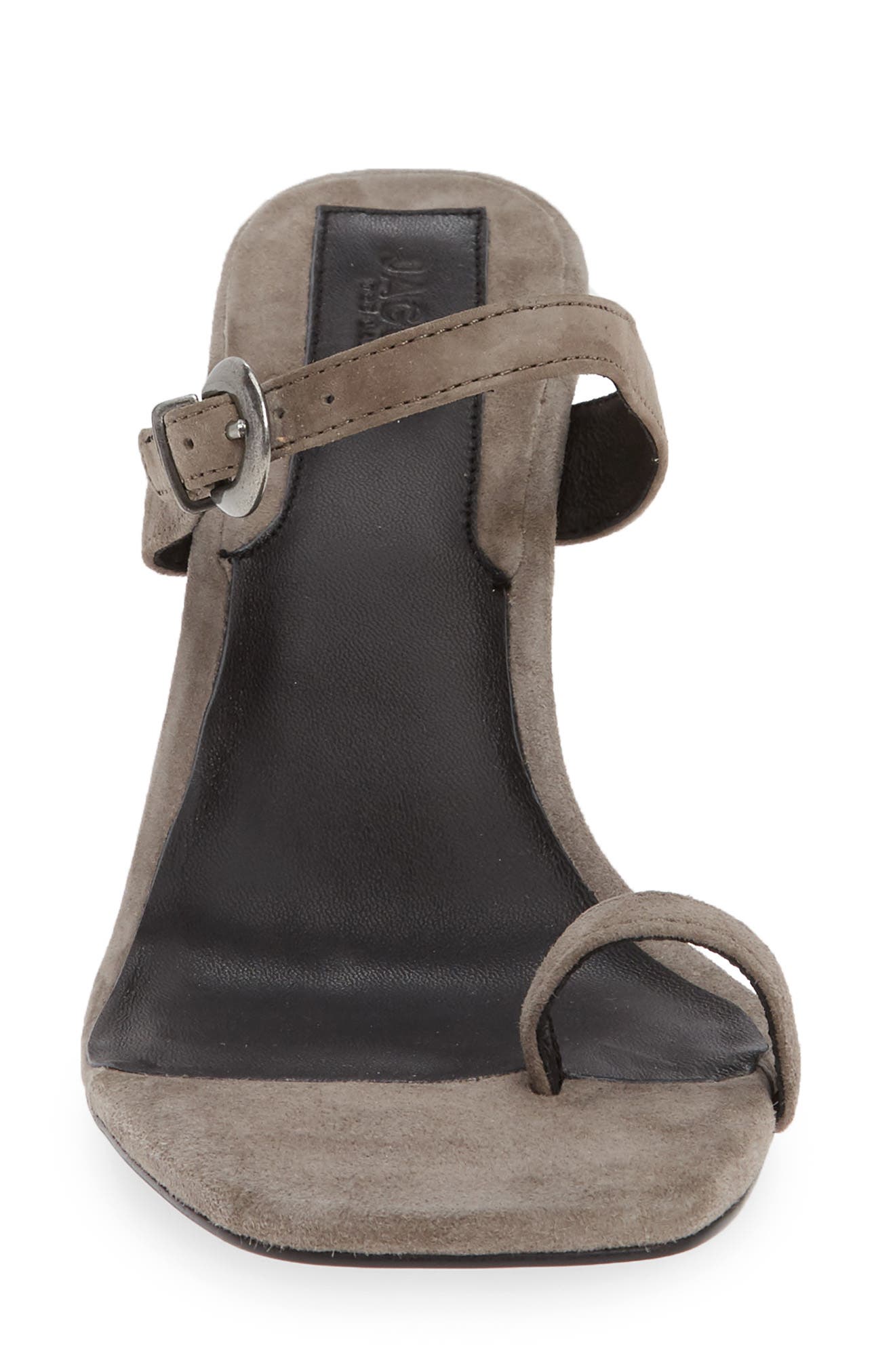 Strappy Slide Sandal, Alternate, color, GRAVEL SUEDE