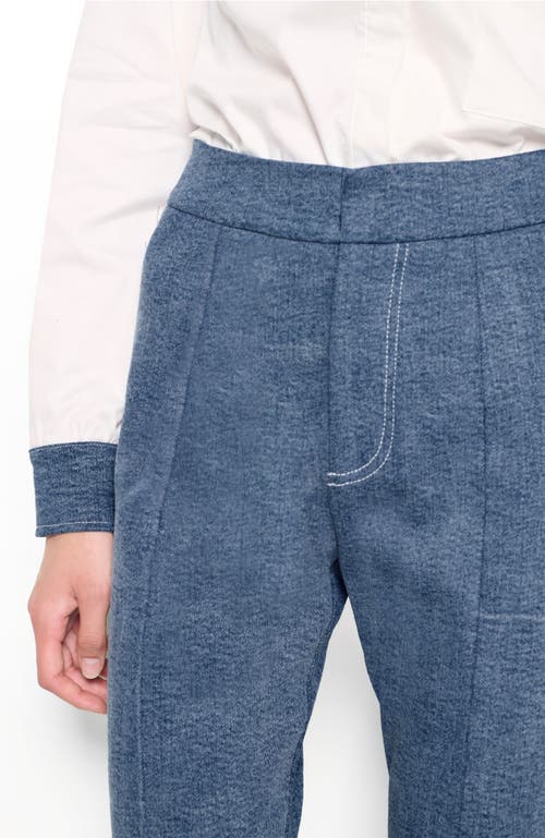 As B Y Df Gianna Cropped Micro Flare Jeans In Med Wash Denim