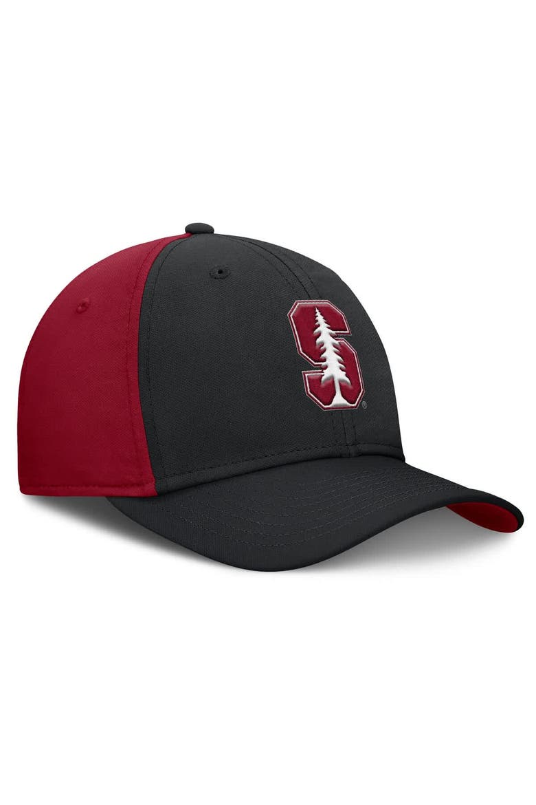 Men's Nike Black/Cardinal Stanford Cardinal 2025 Sideline Rise Local Performance Flex Hat, Alternate, color, Black