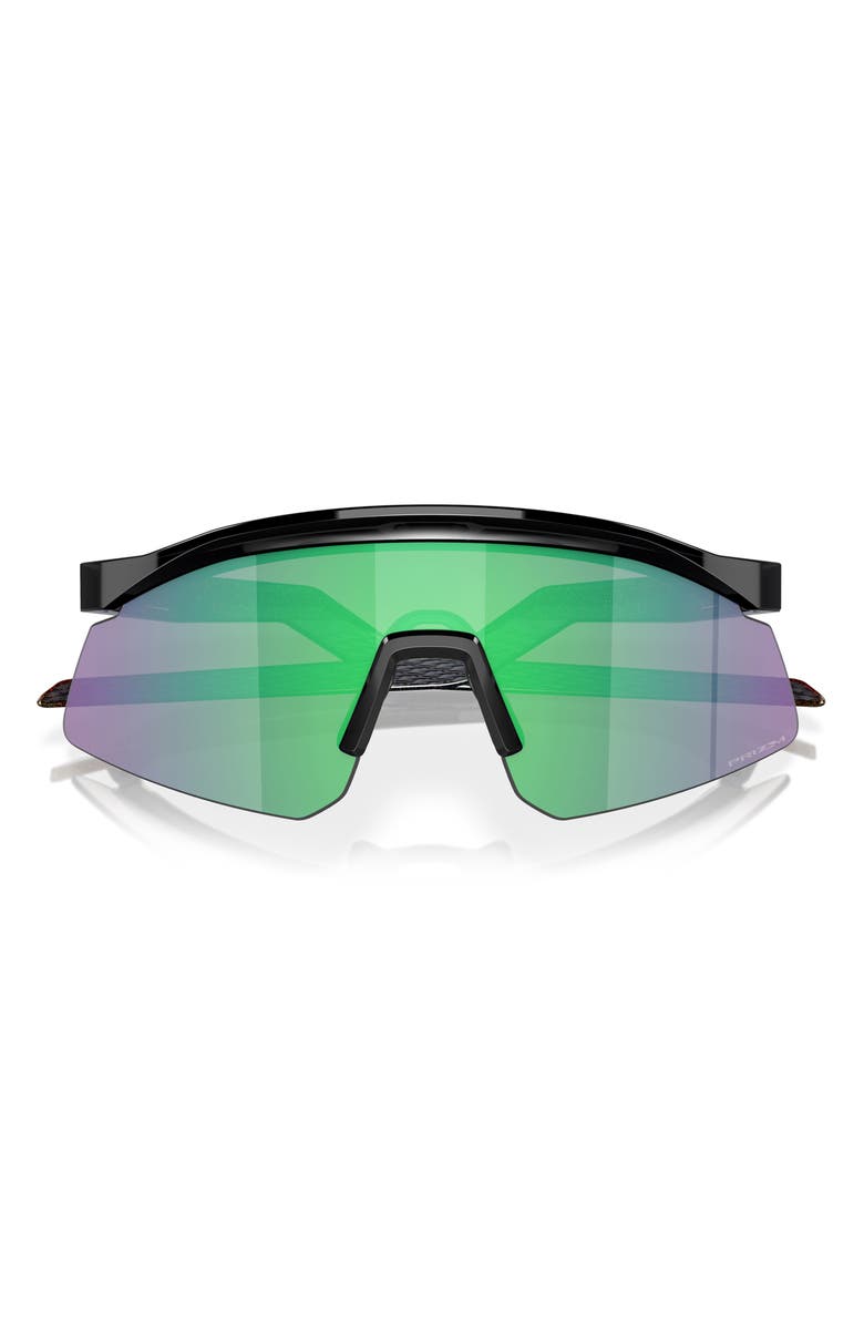 Oakley Hydra 37mm Prizm<sup>™</sup> Semirimless Wrap Shield Sunglasses, Alternate, color, Shiny Black