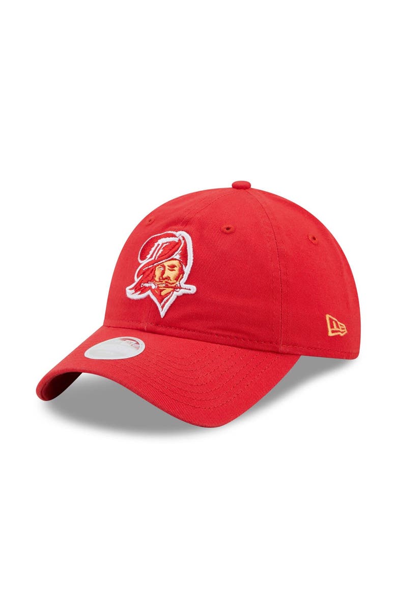 New Era Women's New Era Red Tampa Bay Buccaneers Core Classic 2.0 9TWENTY Adjustable Hat, Main, color, 