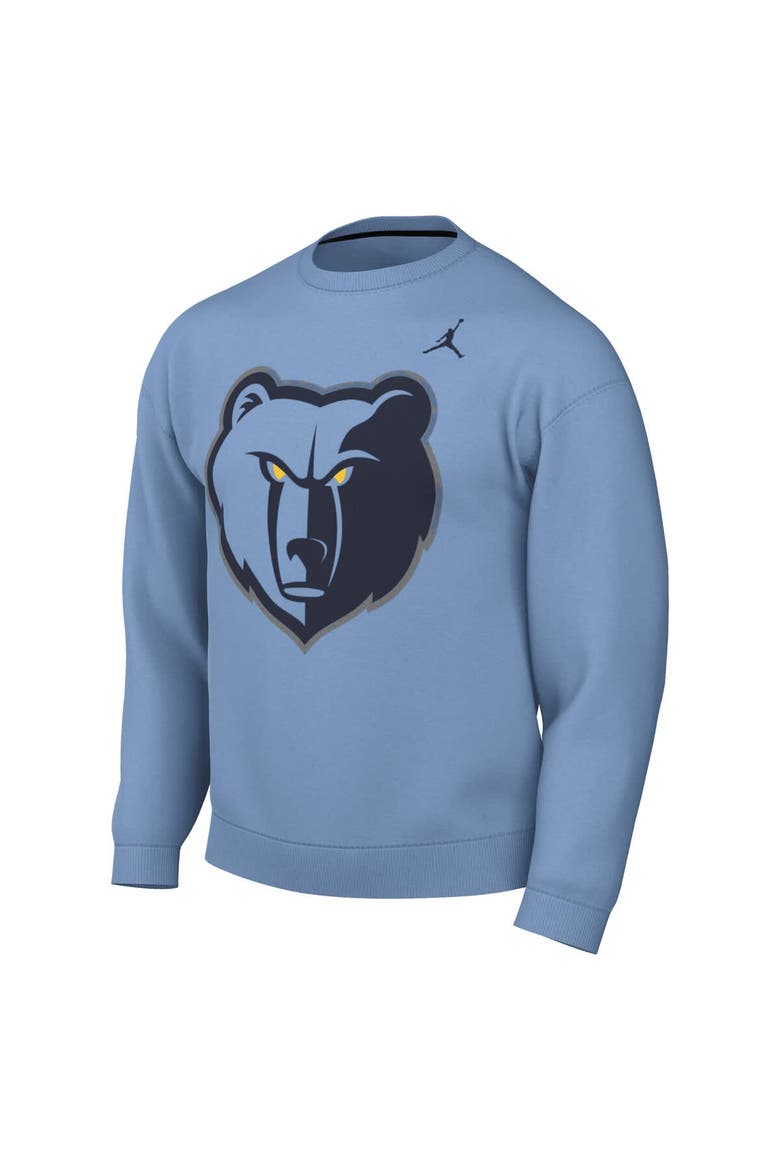 Men's Jordan Brand Light Blue Memphis Grizzlies Statement Edition Sweatshirt, Alternate, color, Light Blue