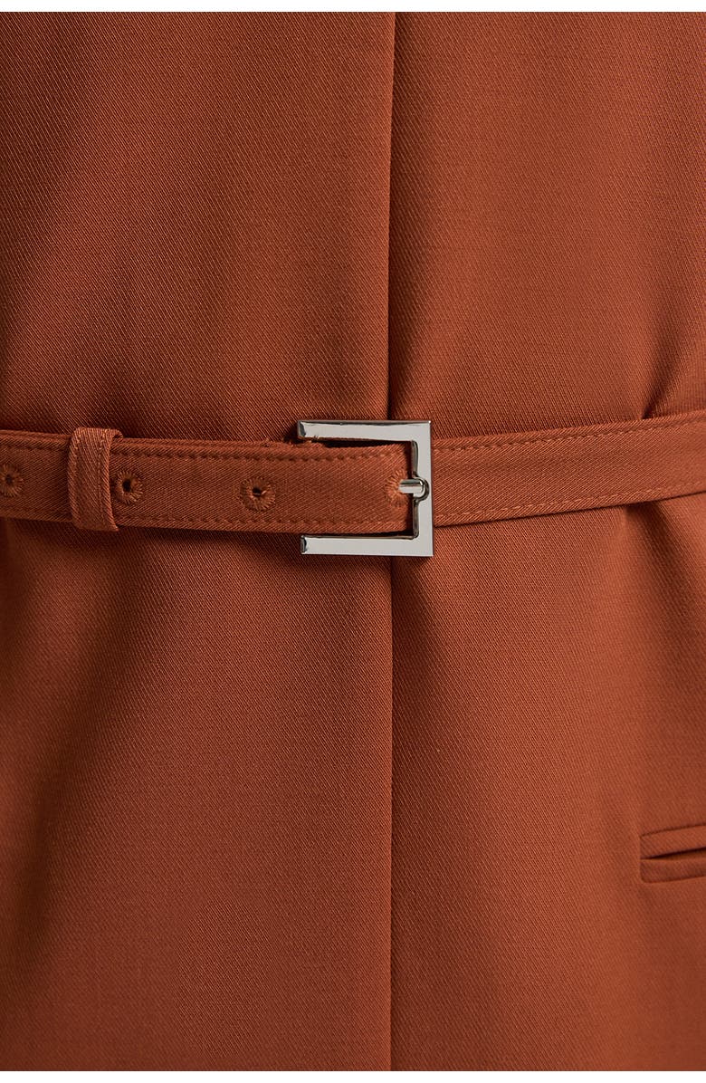 Karen Millen Belted Pencil Maxi Dress, Alternate, color, Rust