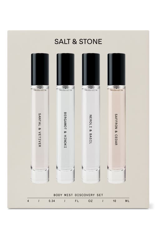 Salt & Stone 4-piece Mini Body Mist Discovery Set $48 Value In Transparent