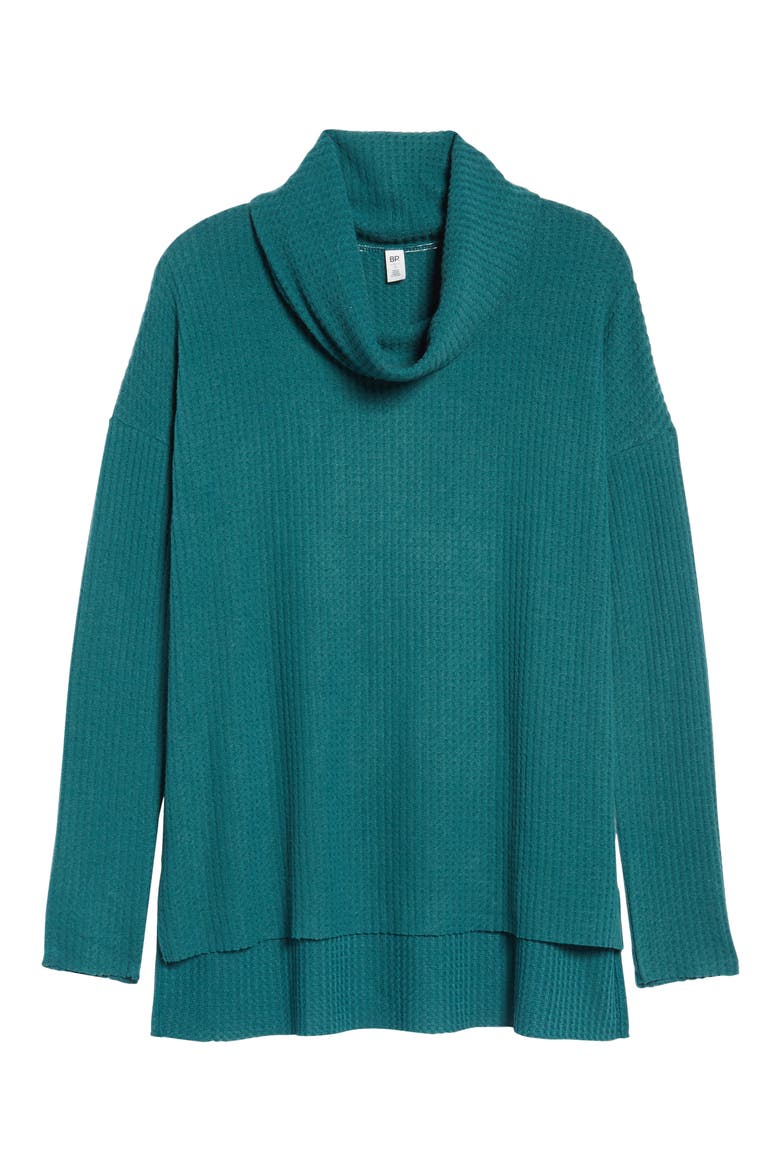 Funnel Neck Tunic, Alternate, color, GREEN JASPER