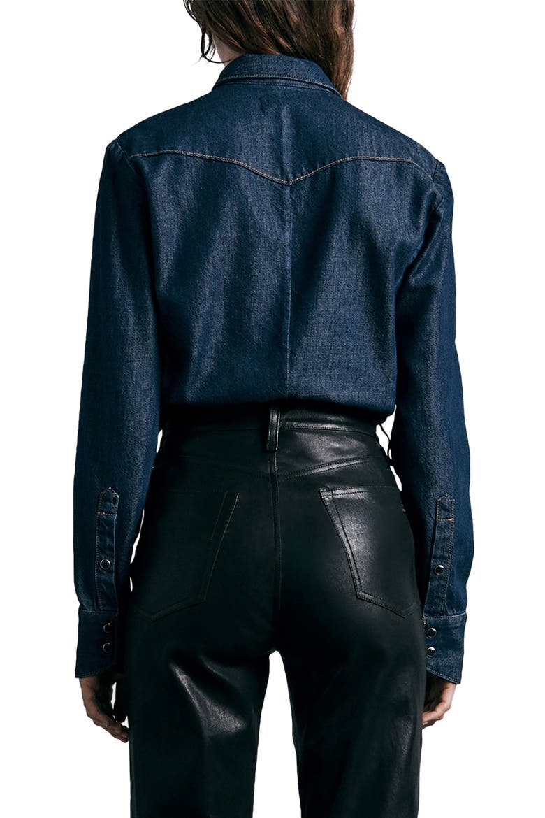 ICONS Wyatt Western Denim Shirt, Alternate, color, RINSE