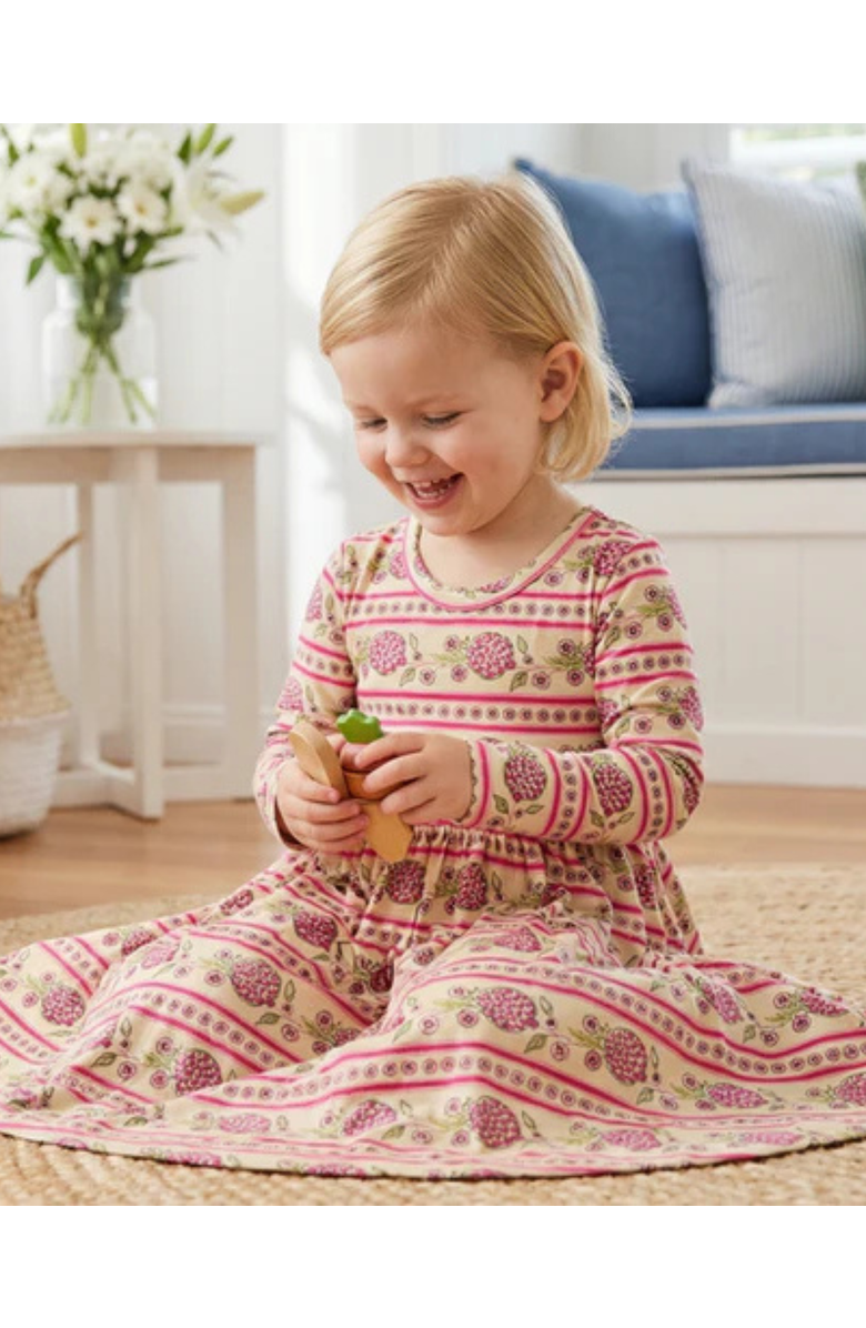 Motette Long Sleeve Twirl Dress, Alternate, color, Pomegranate Soiree