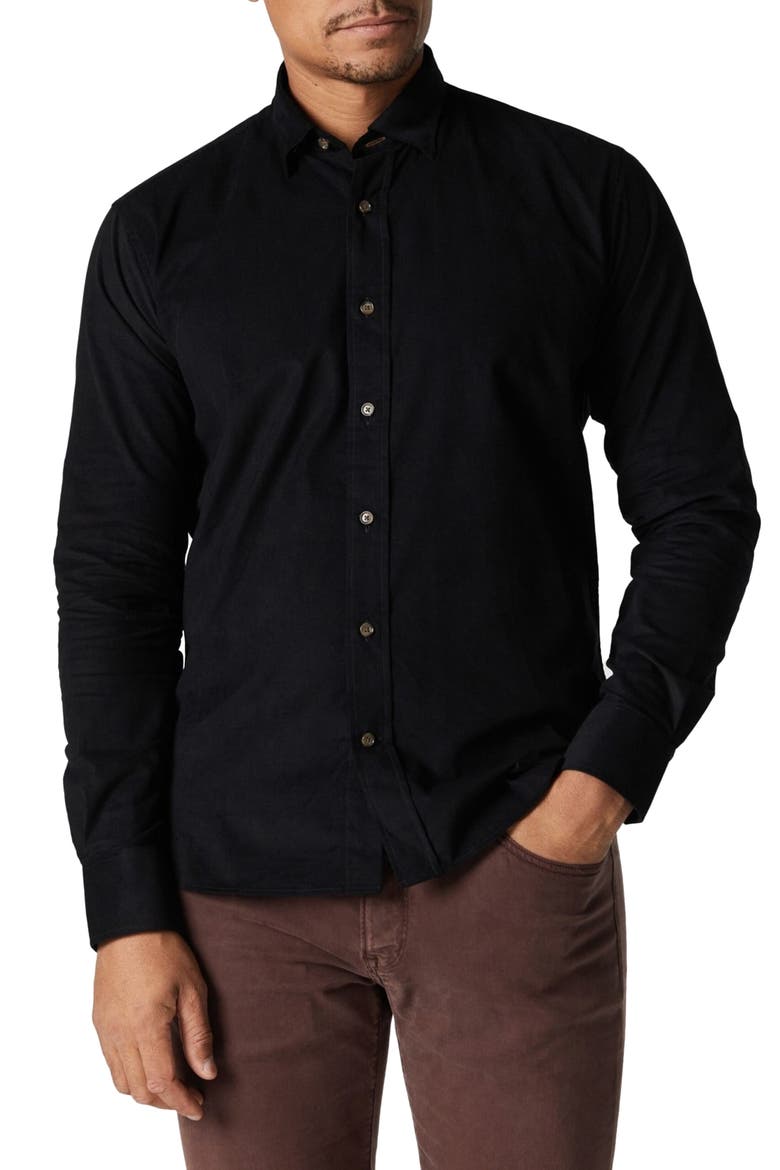 Corduroy Button-Up Shirt, Main, color, TOTAL ECLIPSE
