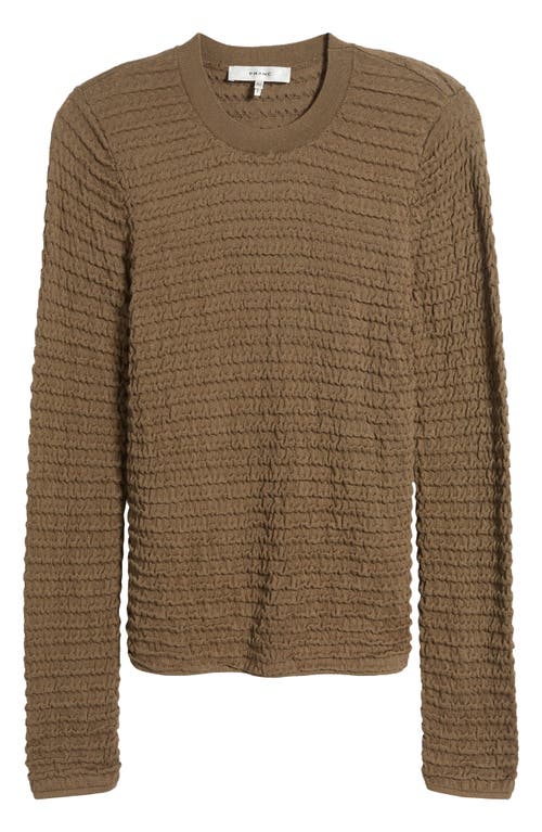 Frame Smocked Silk-blend Top In Sage