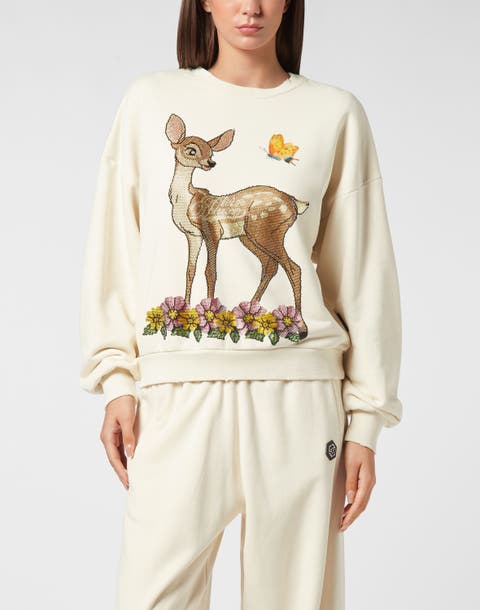 Fleece Washed Sweatshirt Fairy Women