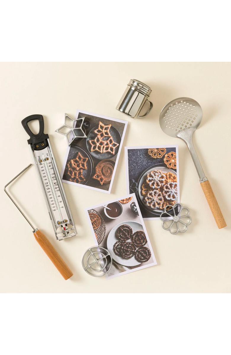 Uncommon Goods Swedish Rosette Waffle Kit by Cooking Gift Set Co, Alternate, color, 